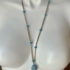 Elegant Blue Beaded Necklace